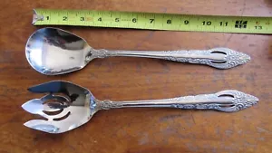 Reed & Barton Stainless MAJESTY SALAD SERVING SET SPOON AND SPORK FORK new? - Picture 1 of 9