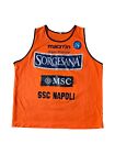 Men's MSC Macron SSC Napoli Football Club Orange Training Bib Vest Top (Large)