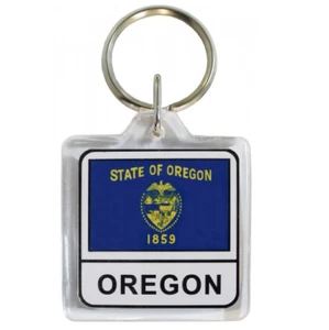 Oregon State Flag Key Chain 2 Sided - Picture 1 of 1