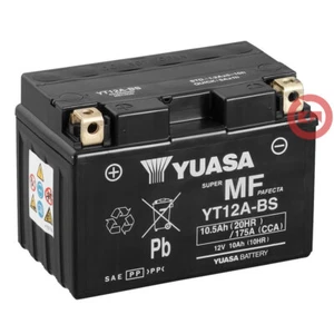 BATTERIA YUASA YT12A-BS 12V 10AH SIGILLATA APRILIA RSV4 1000 R FACTORY APRC 2014 - Picture 1 of 3