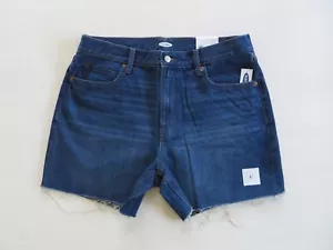 New Old Navy Women's Size 14 High-Waisted 5" Slouchy Cut-Off Denim Shorts - Picture 1 of 3
