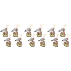 12 pcs Seagull Decorative Figurines Wooden Photo Props Garden Decor Ornament - Picture 1 of 12