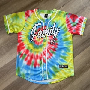 Electric Family Jersey XL Tie Dye Button Up Family 21 - Picture 1 of 10