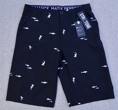 New Matix Theirs Black Stretch Flex Men's Swim Stretch Board Short SHRT-103 - Image 1 of 4