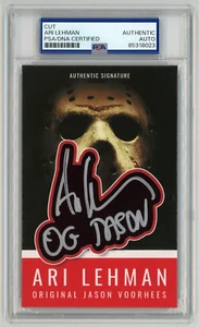 Ari Lehman Signed Custom Cut Photo Card (PSA) Jason Voorhees Friday the 13th - Picture 1 of 2