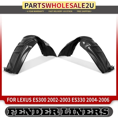 2x Forros interiores de guardabarros HDPE delanteros para Lexus ES300 2002-2003 ES330 2004-2006 Foto 1 de 4