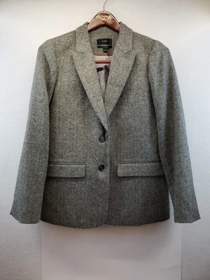 J. Blazer de verano CREW grafito lana inglesa espiga de gran tamaño para mujer 12 Foto 1 de 4