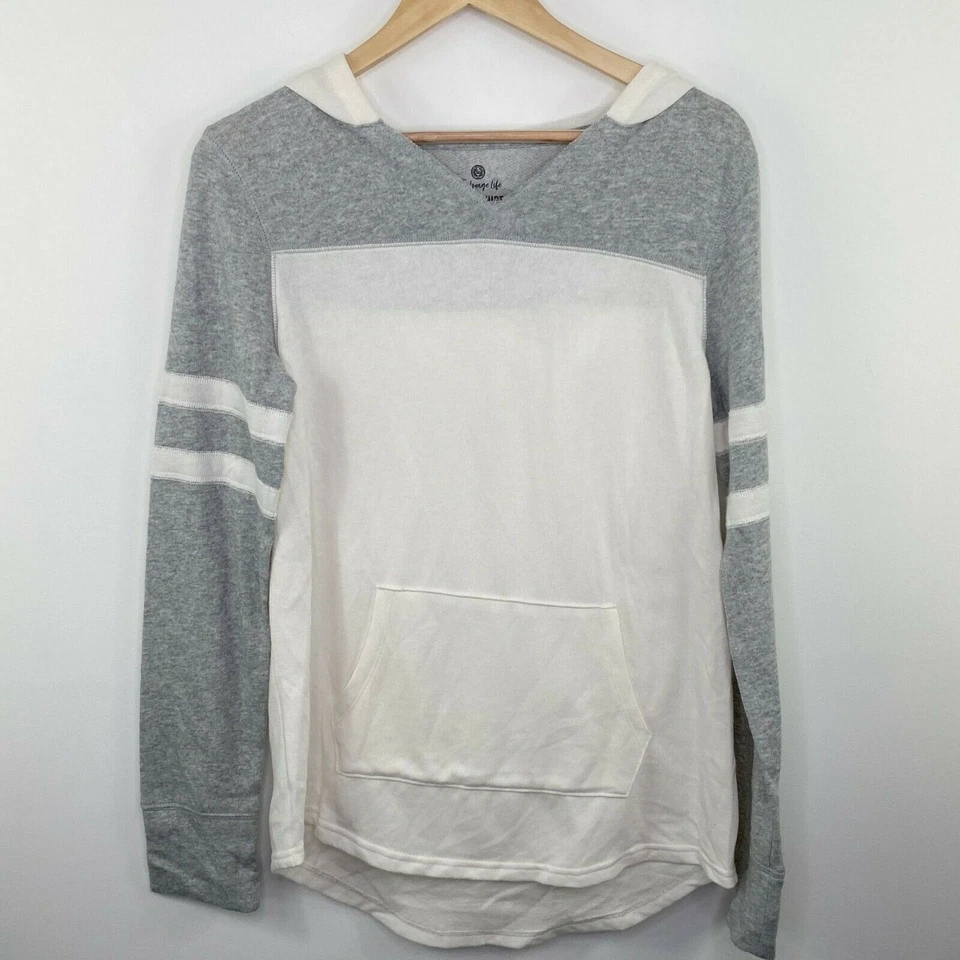 Sudadera túnica deportiva manga larga jaspeado zorro gris junior talla pequeña S Foto 1 de 4