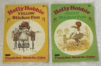 NEW UNUSED Vintage 1977 Rand McNally 2- Holly Hobbie Sticker Fun Coloring Books Foto 1 de 4