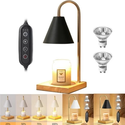 Dimmable Electric Candle Warmer Lamp with Timer & 2 Light Bulbs for Bedroom - Image 1 of 4