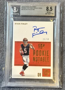 Panini Encased Ryan Finley RC 2019 automático/50 BGS 8,5 casi nuevo-como nuevo+ firmas notables - Imagen 1 de 2