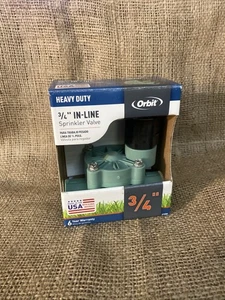 Orbit 57280-20 3/4" FPT Auto Inline Sprinkler Valve - Green Free Shipping E3 - Picture 1 of 8