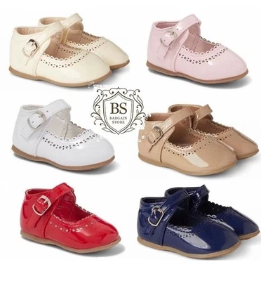 SEVVA Debbie Todler Girls Hard Sole shoes Size UK3 -UK8 available pink,cream,red🔥🔥🔥