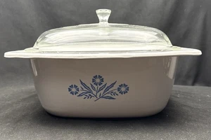 CORNING WARE P-34-B 5 QUART BLAUER KORNBLUMENOFEN•MIKROWELLE PYREX P-12-C DECKEL - Bild 1 von 17