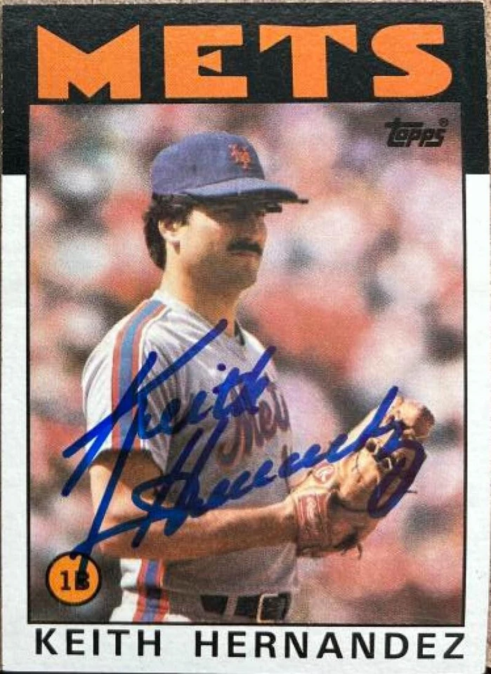 Topps #520 1986 autografiado por Keith Hernández Foto 1 de 1