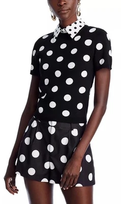 Suéter de bolinhas ALICE + OLIVIA ASTER TAMANHO P NOVO SEM ETIQUETAS - Imagem 1 de 4