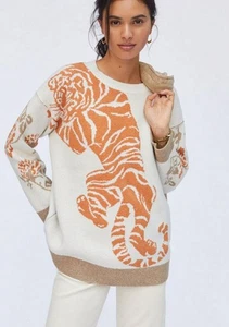 Anthropologie Tiger Sweater by Pilcro Size S - Picture 1 of 4