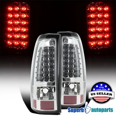 Fits 1999-2002 Chevy Silverado/ GMC Sierra 1500 2500 LED Brake Tail Lights 99-02 - Image 1 of 4