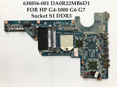 638856-001 638856-501 For HP G4 G6 G7 G6-1000 G7-1000 Motherboard DA0R22MB6D1 - Image 1 of 4