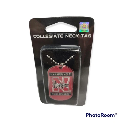 Nebraska Cornhuskers 17" dog tag Neck Tag Necklace Cover