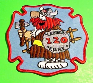 NEW YORK FDNY LADDER 120 NY 5" FIRE DEPT PATCH FREE SHIPPING!!! - Picture 1 of 1