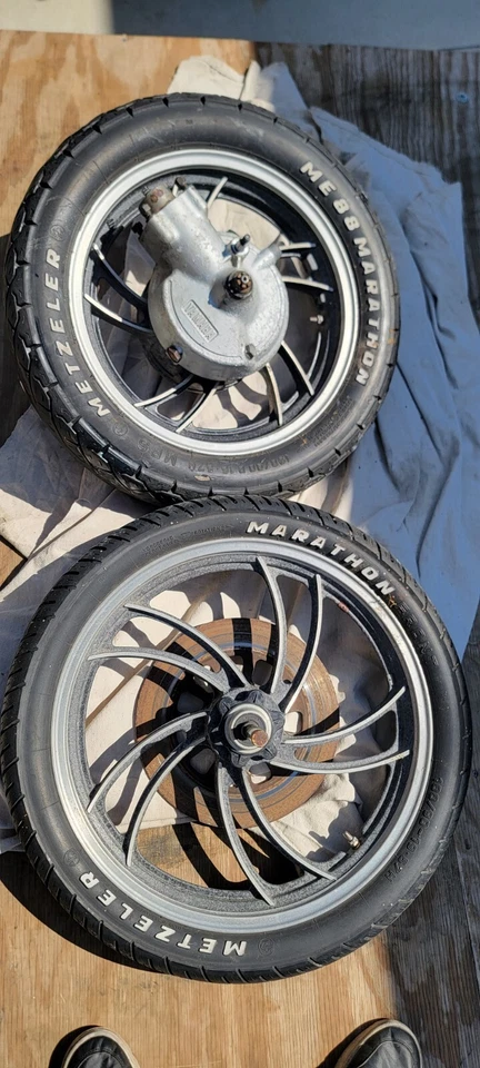 1981 Yamaha XJ 650 XJ650 Maxim Front And Rear Wheels - Image 1 of 4