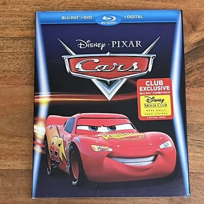 Cars Disney/Pixar (Blu ray/DVD + Digital, Movie Club Exclusive) w/Slip, NEW — 第 1/4 张图片