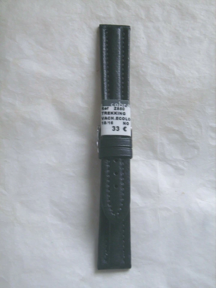 Bracelet de montre COBRA en cuir de vachette écologique 18 mm neuf - Photo 1/1