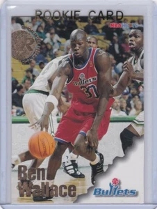 BEN WALLACE ROOKIE CARD 1996/97 NBA Hoops Basketball RC Detroit Pistons HOFer! - Imagen 1 de 2