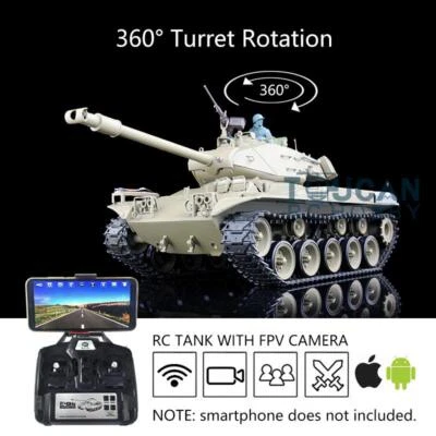 1/16 Henglong 7.0 Walker Bulldog M41A3 RTR RC Tank 3839 Plastic Tracks Wheel FPV - Image 1 of 4