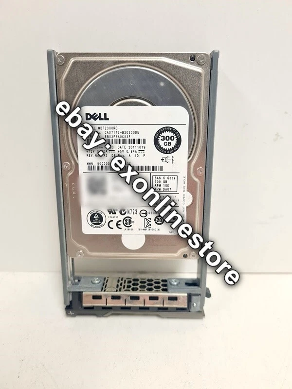 740Y7 - Dell 300GB 6G 10K 2.5" SP SAS w/G176J TRAY - Image 1 of 1