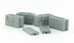 1:50 SCALE PRECAST WALL BLOCK SET PLASTIC 3D TO SCALE DIORAMA PART - Picture 1 of 2