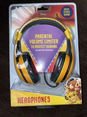Auriculares para niños Lion King estéreo ajustables sin enredos cable conector de 3,5 mm Foto 1 de 4