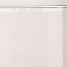Schiebevorhang Batistoptik bestickt Ornament wollwei&#223; grau wei&#223; 245x60cm