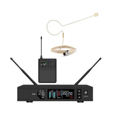 UHF Single Channel Wireless Earset Headworn Microphone System for Presenters - Image 1 of 2