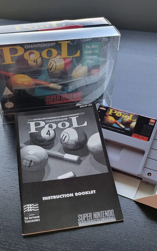 Championship Pool 1993 CIB ● Box ● Manual ● Protector - SNES Super Nintendo MINT - Image 1 of 4