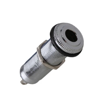 3 PinsNickel Plated Guitar Bass Barrel Jack Socket Cylinder Output Jack - Image 1 of 4