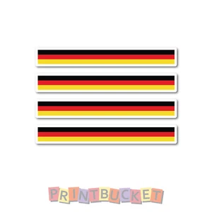 Germany flag racing stripe stickers 150mm quality water/fade proof vinyl - Picture 1 of 1