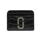 MARC JACOBS THE CROC-EMBOSSED CARD CASE Black New F/S from Japan