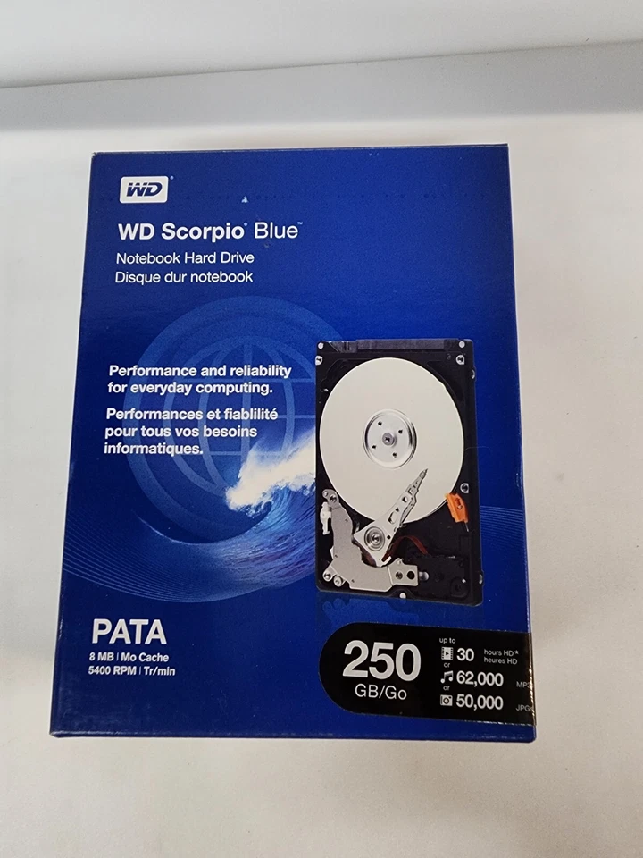 WD SCORPIO BLUE NEW 250GB 5.4K 8MB IDE 2.5'' WD2500BEVE WD2500BEVE-00A0HTO - Image 1 of 4