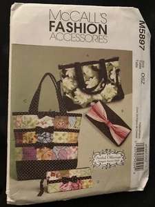 McCall Pattern M5897 OSZ Fashion Accessories Purse, Tote & Bags, Uncut FF - Picture 1 of 3