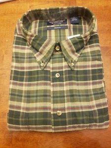 Camisa Oxford abotonada para hombre talla 3XL verde a cuadros manga larga Roundtree Yorke  - Imagen 1 de 4
