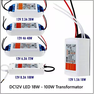 LED 18W-100W Netzteil Treiber DC12V LED Transformator für LED Streifen/MR16/CCTV - Bild 1 von 57