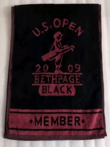 2009 US Open BETHPAGE BLACK USGA Member Golf Bag Towel 36"x12" VINTAGE ~ 109th - Picture 1 of 4
