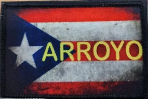 Parche Arroyo Bandera Puerto Rico con Sujetador Marca VELCRO® Camuflaje - Imagen 1 de 1