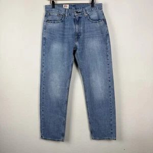 Levi Stauss 505 Men's Regular Fit Straight Leg Jeans Blue Size 33x32 - Picture 1 of 8