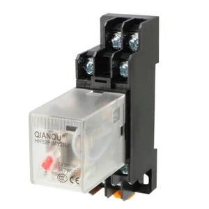 AC110/120V Coil 8 Pin DPDT Electromagnetic Purpose Power Relay + Socket Base - Picture 1 of 6