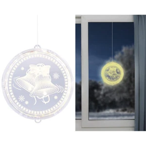 Lunartec Weihnachtliches Fenster-Licht mit Glocken-Motiv, 26 LEDs, Ø 16 cm - Bild 1 von 6