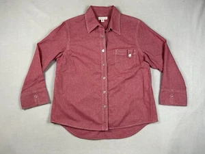Coldwater Creek Men's Red long sleeved Casual Button Up Shirt Size M - Picture 1 of 4