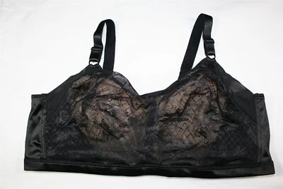 017X07 Just My Size J228 Undercover Slimming Wirefree Bra 40B Black - Image 1 of 2